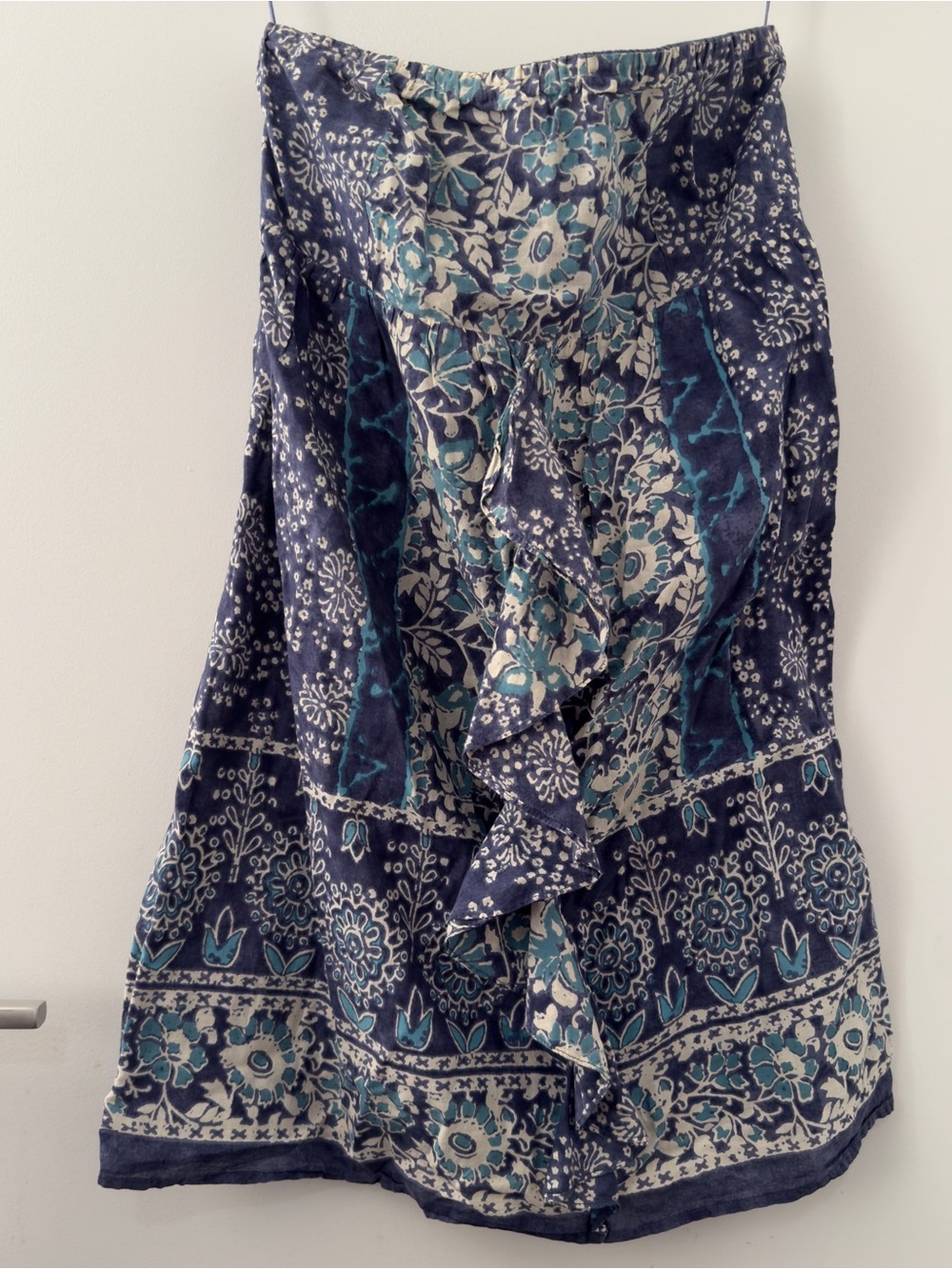 Vintage Y2K 2000s American Eagle AEO Floral Ruffle Strapless Dress 10 Medium M